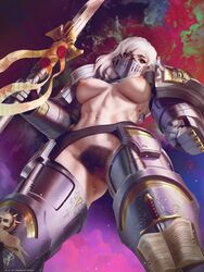 1girls adeptus_astartes armor armwear breasts casual exposed_torso female female_only female_space_marine functionally_nude genderbend genderswap green_hair grey_knight human legwear no_bra pubic_hair purity_seal pussy sci-fi science_fiction scifi solo solo_female space_marine themaestronoob viewed_from_below warhammer_(franchise) warhammer_40k yellow_eyes rating:Explicit score:144 user:GoogleLicksRam