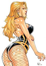 1girls 2019 ass big_ass big_breasts black_canary black_leotard blonde_eyebrows blonde_hair blue_eyes breasts busty cowboy_shot curvaceous curvy dat_ass dated dc dc_comics dinah_lance earrings ed_benes_studio erect_nipples_under_clothes eye_contact female female_ass female_only fishnet fishnet_legwear green_arrow_(series) hair_ornament half-closed_eyes large_breasts leotard lipstick looking_back metahuman nail_polish nipple_bulge nipples pinup purple_lips purple_lipstick signature solo standing superheroine thick_ass vagner_fernandes rating:Questionable score:65 user:JackieEstacadoThrowaway