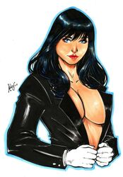 1girls 2019 bangs big_breasts black_eyebrows black_hair black_jacket blue_eyes breasts busty cleavage collarbone color dc dc_comics ed_benes_studio eye_contact eyebrows eyebrows_behind_hair female female_only gloves hair_between_eyes homo_magi jacket justice_league kaloy_costa_(artist) large_breasts looking_at_viewer naked_gloves naked_jacket no_bra no_bra_under_clothes pinup red_lips red_lipstick signature sketch solo straight_hair superheroine white_gloves zatanna zatanna_zatara rating:Questionable score:36 user:JackieEstacadoThrowaway