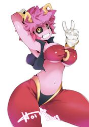 1girls alternate_costume armpits belly_dancer breasts cosplay female female_only fully_clothed gloves harem_outfit horns hotvr impossible_clothes jewelry large_breasts mina_ashido my_hero_academia navel open_eyes pink_hair pink_skin shantae shantae_(cosplay) smile smooth_skin solo v white_background rating:Safe score:357 user:Adam666