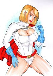 1girls 2019 ass_visible_through_thighs big_breasts blonde_hair blue_eyes blue_gloves breasts busty cape carla_torres cleavage dated dc dc_comics ed_benes_studio eyeshadow female female_only gloves justice_society_of_america kara_zor-l karen_starr large_breasts leotard lipstick looking_at_viewer makeup mascara pinup power_girl red_cape red_lips red_lipstick short_hair signature smile solo superheroine superman_(series) thighs traditional_media white_leotard rating:Questionable score:36 user:JackieEstacadoThrowaway