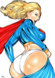 1girls 2019 ass big_ass big_breasts big_breasts blonde_hair blue_eyes blue_shirt blue_skirt breasts busty cape dat_ass dated dc dc_comics ed_benes_studio eyeshadow female female_only kara_zor-el large_breasts lipstick looking_back looking_back_at_viewer looking_down looking_down_at_viewer makeup mascara matheushenrique_(artist) panties pinup purple_lips purple_lipstick red_cape round_ass shirt signature skirt skirt_down skirt_pull solo supergirl superheroine superman_(series) thick_ass traditional_media white_panties rating:Questionable score:86 user:JackieEstacadoThrowaway