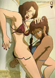 2girls against_pillar asami_sato athletic avatar_the_last_airbender barely_visible_genitalia bikini biting_panties black_hair blue_eyes brown_hair canon_couple chocolate_and_vanilla dark-skinned_female dark_skin eyeshadow female female_only foreplay green_eyes hand_on_head hourglass_figure human imminent_sex imminent_yuri indoors interracial interracial_yuri korra lesbian lifting_person light-skinned_female lipstick looking_pleasured medium_breasts midriff naughty_face nickelodeon one_eye_closed pleasure_face poolside pubic_hair pussy queencomplex rape_face red_bikini smooth_skin string_bikini swimsuit swimwear the_legend_of_korra underwear underwear_only undressing water_reflection wrestling yuri rating:Explicit score:616 user:iLoveUncutCocks