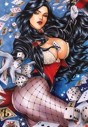 1girls 2019 ass big_breasts black_hair black_hat black_top_hat blue_eyes bowtie breasts busty card_between_breasts cards corset dc dc_comics dice ed_benes_studio eyeshadow female female_ass female_only fishnet fishnet_legwear gloves hat holding_hat holding_top_hat homo_magi justice_league large_breasts layne_pereira lipstick long_hair looking_at_viewer makeup mascara nipple_bulge pinup playing_card playing_cards red_corset red_lips red_lipstick red_rose rolling_dice rose seductive_look signature smile solo straight_hair superheroine thick_thighs thighs top_hat traditional_media white_gloves zatanna zatanna_zatara rating:Questionable score:128 user:JackieEstacadoThrowaway