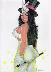 1girls 2019 ass ass_support big_breasts black_hair black_hat black_top_hat blue_eyes bra breasts bunny_tail busty dat_ass dated dc dc_comics ed_benes_studio eyeshadow female female_only gloves hair hat holding_object holding_wand homo_magi juliano_willian justice_league large_breasts leggings lipstick long_hair looking_at_viewer looking_back looking_back_at_viewer magic_wand makeup mascara pinup rabbit red_lips red_lipstick round_ass signature solo straight_hair thick_ass top_hat traditional_media wand white_bra white_gloves white_leggings white_pants white_rabbit white_tail zatanna zatanna_zatara rating:Questionable score:45 user:JackieEstacadoThrowaway