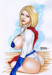 1girls 2019 ass bed big_breasts blonde_hair blue_eyes blue_gloves breasts breasts_out busty cape cleavage cleavage_cutout covering_breasts dated dc dc_comics ed_benes_studio eyeshadow female female_only gloves israel_(artist) justice_society_of_america karen_starr large_breasts leotard lipstick looking_at_viewer looking_back looking_back_at_viewer makeup mascara pinup power_girl red_cape red_lips red_lipstick short_hair signature sitting solo traditional_media white_leotard rating:Questionable score:74 user:JackieEstacadoThrowaway