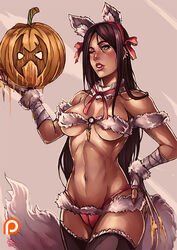 1girls animal_ears bikini female female_only halloween kachima laura_kinney marvel marvel_comics pinup posing pumpkin solo superheroine x-23 x-men rating:Questionable score:54 user:PornArchiver