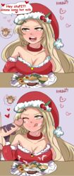 1boy 1girls blushing christmas comic cookie cookies cum_on_breasts cum_on_face gloves handjob karbuitt kid_icarus kid_icarus_uprising licking_lips male nintendo pit_(kid_icarus) reindeer_antlers santa_costume santa_hat speech_bubble viridi rating:Explicit score:154 user:Lewdizh