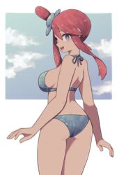 1girls alternate_costume alternate_outfit ass bikini blue_eyes breasts clothing female female_only human human_only lamb-oic029 legs_together long_hair looking_at_viewer looking_back open_mouth pokemon pokemon_bw skyla_(pokemon) solo rating:Questionable score:106 user:justausername