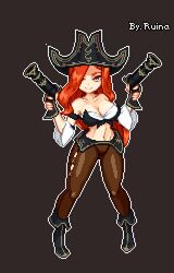 1girls animated artist_name blue_eyes breasts female female_only flirting fully_clothed hat heart league_of_legends light-skinned_female light_skin long_hair looking_at_viewer miss_fortune navel pirate_hat pixel_art red_hair riot_games ruina simple_background solo solo_female standing strutting rating:Safe score:883 user:Marton