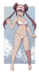 1girls alternate_outfit bikini female female_only human human_only lamb-oic029 looking_at_viewer pokemon pokemon_bw2 rosa_(pokemon) solo rating:Questionable score:85 user:justausername