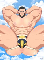  abs anus ass bara beard biceps big_bulge bulge invincible invincible_(comics) invincible_(tv_series) jockstrap jojoventus21 male male_nipples male_only muscular_male nipples pecs penis_outline the_immortal underwear ventusbara  rating:explicit score: user:bot