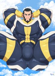  abs bara beard biceps big_bulge bulge clothing huge_bulge invincible invincible_(comics) invincible_(tv_series) jojoventus21 male male_only muscular_male pecs penis_outline the_immortal tight_clothing ventusbara  rating:explicit score: user:bot