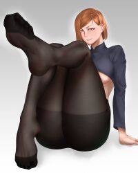  1female 1girls big_ass big_breasts big_butt big_thighs brown_eyes brown_hair feet feet_fetish feet_focus feet_up female foot_fetish foot_focus footjob_with_legwear footwear jujutsu_kaisen kugisaki_nobara leg_grab legs legs_up legwear littles19 nail nail_polish nails nsfw pantyhose school_uniform short_hair thick_ass thick_butt thick_legs thick_thighs underboob  rating:explicit score: user:bot