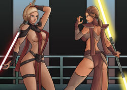 bastila_shan bioware female_only jedi knights_of_the_old_republic lightsaber loincloth lucasfilm ninnis nipple_slip nipples sideboob skimpy skimpy_clothes star_wars tagme rating:Explicit score:118 user:PornArchiver