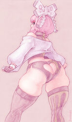 1girls ass big_ass bracelet clothed demimond23 eye_contact female female_only gloves heart heart_cutout human human_only jacket klara_(pokemon) large_ass looking_at_viewer looking_back panties pink_hair pokemon pokemon_ss pokemon_ss_isle_of_armor pose shirt sketch solo spread_legs standing tank_top text thick_thighs thighhighs watermark wide_hips rating:Questionable score:407 user:justausername