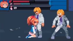 1girls 2boys animated blazer blowjob book bow fellatio female hand_on_head human jacket kamuo kunio-kun kyoko_(kunio-kun) letterman_jacket lewd_city_girls male oral orange_hair outerwear pixel_art river_city_girls tagme varsity_jacket rating:Explicit score:147 user:Heatwave-The-Cat