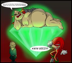 anthro archie_comics chaos_emerald chris_phyffer chubby dr_robotnik echidna fur human interspecies knuckles_the_echidna lying male male_only mammal master_emerald monotreme multiple_males nude on_side snively sonic_(series) tagme text what rating:Explicit score:2 user:bot