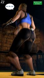 1girls 3d 3d_(artwork) abs areolae ass athletic balls bare_calves bare_midriff bare_shoulders big_breasts blonde_hair blue_eyes bottomless breasts bubble_butt busty calves cassie_cage comics-toons curvaceous curvy female female_only hourglass_figure large_breasts mortal_kombat mortal_kombat_x navel pussy scalie short_hair smokescreen117 sneakers solo speech_bubble splits sports_bra sportswear sweat tagme toned toned_female voluptuous wide_hips yoga_pants rating:Safe score:23 user:Zardauz