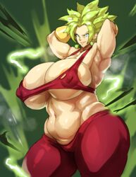 1girls abs alternate_breast_size armpits ass aura breasts cleavage donaught dragon_ball dragon_ball_super earrings female female_only fusion glowing green_hair huge_ass huge_breasts kefla legendary_super_saiyan light-skinned_female light_skin midriff musclegut muscular_female potara_earrings saiyan short_hair smile source_request spiky_hair steam steaming_body super_saiyan super_saiyan_2 thick_thighs underboob venus_body voluptuous wide_hips rating:Explicit score:244 user:z317