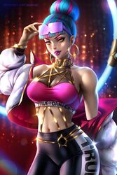 1girls ayyasap big_breasts breasts eyewear_on_head female female_only league_of_legends looking_at_viewer qiyana_yunalai solo standing streetwear sunglasses_on_head tight_clothing true_damage_qiyana true_damage_series rating:Explicit score:200 user:Dundimon