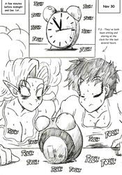 2girls clock crazy_eyes dragon_ball dragon_ball_super dragon_ball_z eyes_wide_open eyeshadow looking_at_clock no_nut_november page_30 pointy_ears thewritefiction tired_eyes videl zangya rating:Questionable score:13 user:Omnidragon10