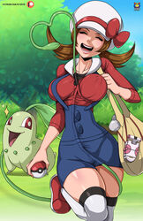 1girls alternate_breast_size breasts chikorita human kyoffie lyra_(pokemon) nintendo overalls patreon pokémon_(species) pokemon pokemon_gsc pokemon_hgss pokephilia text twintails url vines watermark rating:Questionable score:87 user:maskedhoagie