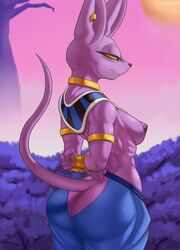 1girls anthro areola ass beerus big_ears bottomwear breasts bubble_butt claws close-up clothed clothing cooliehigh curvy domestic_cat dragon_ball dragon_ball_super ear_piercing ear_ring erect_nipples felid feline felis female female_only hairless hairless_cat hand_behind_back hi_res huge_ass large_breasts long_ears long_tail mammal narrowed_eyes nipples no_bra outside pants piercing presenting presenting_hindquarters purple_body purple_breasts purple_butt purple_nipples purple_nose purple_skin purple_tail rule_63 sharp_claws side_boob skinny sky smile solo sphynx_(cat) squint standing thick_thighs tree wide_hips yellow_eyes rating:Questionable score:97 user:IAlwaysCumBack