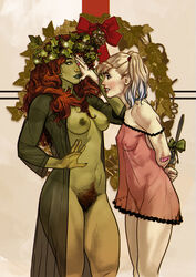 2d 2girls areolae arms_behind_back ass babydoll background bandaid batman_(series) blonde_hair blue_eyes bottomless breasts bubble_butt bushy_pubes busty canon_couple casual christmas christmas_decorations christmas_wreath clothed_female clothing covered_eye covering covering_eye covering_eyes dc dc_comics decoration dima_ivanov dress duo erect_nipples evening_gown excessive_pubic_hair eyelashes eyeliner eyes eyeshadow female female_focus female_only fit fit_female gift green-skinned_female green_eyes green_skin hairy hairy_female hairy_pussy harley_quinn holding_object holding_scissors hourglass_figure human human_only humor innie_pussy legs lesbian lingerie lipstick long_hair makeup mascara medium_breasts minidress mistletoe nail_polish navel negligee nightgown nightie nipples nipples_visible_through_clothing nude open_clothes open_eyes outerwear pale-skinned_female pale_skin pamela_isley parted_lips pigtails pinup plaster poison_ivy pubic_hair pussy red_dress red_hair ribbon ribs robe scissors see-through see-through_clothing shears side_view sleepwear small_breasts standing surprise teeth thin_waist tied_hair transparent_clothing transparent_dress twintails vagina wide_hips yuri rating:Explicit score:535 user:Zardauz