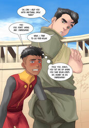 avatar_the_last_airbender bolin clothing color dark-skinned_male dark_skin digital_media_(artwork) fondling gay interracial kai_(avatar) male male_only mjesperandieu nickelodeon smooth_skin tagme the_legend_of_korra yaoi rating:Explicit score:108 user:Navatar13