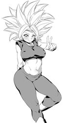 1girls abs breasts dragon_ball dragon_ball_super earrings female fusion huge_breasts kefla legendary_super_saiyan leggings looking_at_viewer nipples_visible_through_clothing potara_earrings rom saiyan short_hair spiky_hair super_saiyan super_saiyan_2 rating:Explicit score:121 user:Bleach_loverwdwefs