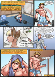 1boy big_balls big_penis blue_eyes brown_hair brunette bulge chart comic gloves gym gym_shorts headphones jen_herron jon_herron labcoat lifting male_focus mirror muscular_male my_mom_and_sister_are_size_queen_sluts my_mom_and_sister_are_size_queen_sluts_(comic) presenting_penis rabies-t-lagomorph slutwr1ter smartphone solo tagme veiny_penis water_cooler workout yoga_ball rating:Explicit score:89 user:Bolinhodourado