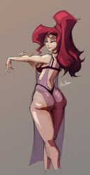 1girls ass brown_hair desviliens disney female female_only hercules_(disney) lingerie long_hair megara ponytail rough_sketch solo rating:Explicit score:144 user:R-998