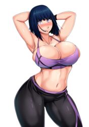 1girls abs alternate_breast_size armpits arms_behind_back arms_behind_head arms_up big_breasts black_panties blue_hair blush bob_cut boruto:_naruto_next_generations bra busty cleavage clothing female female_only fully_clothed huge_breasts hyuuga_hinata large_breasts legs looking_at_viewer mature mature_female milf mother muscular muscular_female naruto naruto_(series) nico-mo oppai panties pose posing purple_eyes seductive short_hair shounen_jump smile solo solo_female solo_focus sports_bra standing sweat thick_thighs thighs tight_clothing tight_pants voluptuous wide_hips yoga_pants rating:Explicit score:345 user:slimysuko