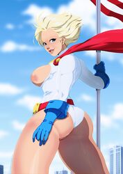 1girls alien alien_girl areola areolae ass big_ass big_breasts blonde_hair building cape clouds costume dc dc_comics female flag huge_ass huge_breasts kara_zor-l karen_starr kryptonian large_ass large_breasts outfit power_girl short_hair sky solo superhero superheroine superman_(series) thick_ass thick_legs thick_thighs thighs tovio_rogers voluptuous rating:Explicit score:117 user:ShadowPain