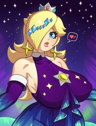 1girls alternate_costume armpits blonde_hair blue_eyes breasts cleavage clothed clothing crown earrings female female_only hair_over_one_eye hard-degenerate huge_breasts human human_only jewelry looking_at_viewer mario_(series) mario_kart mario_kart_tour nintendo nipple_bulge princess_rosalina solo solo_female rating:Questionable score:359 user:yoyo546