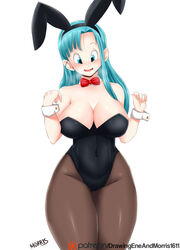 big_breasts blue_hair bowtie breasts bulma_(bunny) bulma_briefs bunny_costume bunny_ears bunny_girl bunnysuit busty cleavage detached_collar dragon_ball dragon_ball_(classic) female female_only fishnet_pantyhose morris solo teenager thighs voluptuous wrist_cuffs rating:Questionable score:156 user:AlTyCg