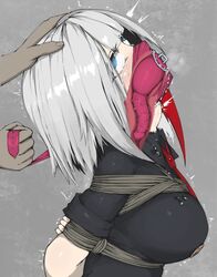 1girls 1male 2020 admiral_graf_spee_(azur_lane) ameng arms_behind_back azur_lane blue_eyes bondage bound clothing crying crying_with_eyes_open deepthroat dildo dildo_gag eyes_rolling_back female female_focus femsub gag gagged grey_hair helpless male male_hand open_mouth open_mouth_gag panel_gag rope rope_bondage saliva saliva_trail sex_toy submissive submissive_female tears throat_bulge tied tied_up toy x-ray rating:Explicit score:535 user:SheepySean