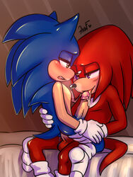 2boys anal anal_sex anthro anthro_on_anthro ass bed blue_body blue_fur blue_hair breath breathing echidna erection fellatio fur furry furry_only furry_tail gay green_eyes hand_on_back hand_on_hand hedgehog holding_hands holding_leg holding_partner humanoid humanoid_penis knuckles_the_echidna krazyelf licking_penis male male/male male_focus male_only mostly_nude on_bed open_mouth penis purple_eyes red_body red_fur red_hair saliva saliva_on_penis saliva_trail sex sheets simple_background socks sonic_(series) sonic_the_hedgehog sonknux tongue tongue_out white_socks yaoi rating:Explicit score:72 user:erosalom