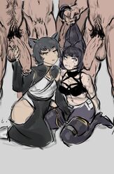 2boys 2girls 4boys big_penis blake_belladonna breasts cat_ears clothed clothed_female_nude_male eye_contact faunus feet female fingering flaccid group half-closed_eyes holding huge_penis human humanoid interspecies jlullaby kali_belladonna kneeling larger_male long_penis looking_at_viewer male male_human/female_humanoid milf mother_and_daughter multiple_boys multiple_girls nude oyakodon penis pubic_hair rwby scared size_difference sketch smaller_female source_request standing surrounded_by_penises sweat testicles thick_penis thick_thighs veins veiny_penis wide_hips wip rating:Explicit score:420 user:Whited1000