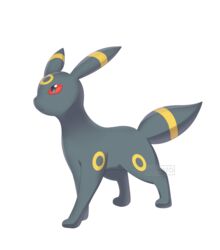  2020 alpha_channel black_body black_fur canid canine digital_media_(artwork) eeveelution feral fur generation_2_pokemon mammal nintendo pokemon pokemon_(species) red_eyes simple_background smile solo standing takoto umbreon  rating:safe score: user:bot