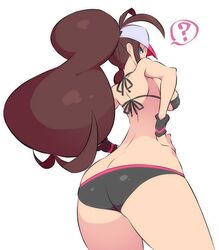 1girls ? absurdres ass back back_view backboob bare_midriff baseball_cap big_ass bikini blue_eyes breasts brown_hair female female_only hands_on_hips hat highres hilda_(pokemon) human large_breasts looking_at_viewer looking_back looking_down midriff nac000 nintendo pokemon pokemon_bw ponytail rear_view sideboob solo solo_female swimsuit thick_thighs thighs wide_hips rating:Questionable score:234 user:V1H7U2