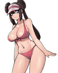 1girls abs alternate_outfit big_breasts bikini blue_eyes brown_hair donburikazoku female female_only hair_bun human long_hair pokemon pokemon_bw2 rosa_(pokemon) solo source_request thick_thighs rating:Questionable score:175 user:Reizo40