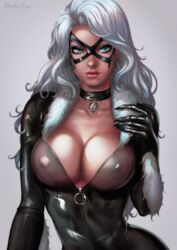 1girls absurdres black_cat_(marvel) blue_eyes bodysuit breasts dandon_fuga domino_mask felicia_hardy female female_only fur_trim highres hourglass_figure large_breasts lips long_hair marvel marvel_comics mask mole mole_under_mouth nipples open_clothes pov shiny silver_hair solo solo_focus spider-man_(series) tan tanline transparent_clothing unzipped white_hair zipper_pull_tab rating:Explicit score:271 user:Seternotor