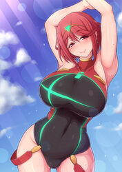 1girls big_breasts clothed_female female female_only nipples nipples_visible_through_clothing ponpo ponponmaru pyra red_eyes red_hair short_hair smile solo solo_female solo_focus swimsuit xenoblade_(series) xenoblade_chronicles_2 rating:Questionable score:129 user:Deku51