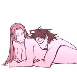 arinavah black_hair blonde_hair choso_kamo cuddling cute female gentle_femdom jujutsu_kaisen kissing_back long_hair male romantic_couple seducing seductive straight teasing yuki_tsukumo rating:Questionable score:140 user:Anonymous647