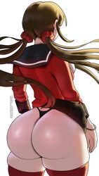 1girls ass back_view bubble_butt danganronpa danganronpa_v3 danganronpa_v3:_killing_harmony dat_ass female female_only harukawa_maki high_resolution huge_ass large_ass light-skinned_female light_skin panties redvenus school_uniform schoolgirl short_skirt skirt thick_ass thick_thighs thighs thong twintails rating:Questionable score:411 user:NightSky77