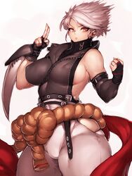 1girls arc_system_works breasts chipp_zanuff cleavage erect_nipples female female_only fumio_(rsqkr) guilty_gear looking_at_viewer nipples rule_63 solo thick_thighs wide_hips rating:Questionable score:81 user:justausername