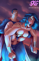 1boy 1girls alien areolae artist_name big_breasts big_penis black_hair boots bracelet breasts clark_kent clothed_sex dc dc_comics demi-goddess diana_prince doggy_style erection female high_heel_boots high_heels kryptonian long_hair looking_pleasured male muscular_female nipples open_mouth patreon penetration penis sex sexgazer short_hair straight superhero superheroine superman superman_(series) tiara uncensored uniform vaginal_penetration watermark wonder_woman wonder_woman_(series) rating:Explicit score:175 user:EdgySexy