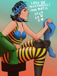 breadbitch420 feet female_only gwess jojo's_bizarre_adventure stone_ocean striped_legwear undress_character rating:Questionable score:42 user:Robert_E_O_Speedwagon